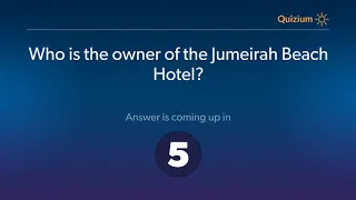Who is the owner of the Jumeirah Beach Hotel?   Jumeirah Beach Hotel Quiz