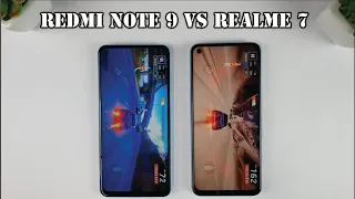 Realme 7 vs Redmi Note 9 | Fingerprint, Video test Display, Speedtest, Camera Comparison