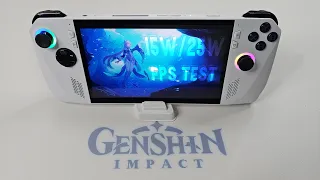 ASUS ROG Ally Genshin Impact FPS Test | 15 Watt/25 Watt TDP 1080p Test