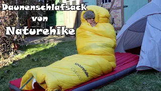 Daunenschlafsack "CW400" von Naturehike - was kann der günstige Chinese..??? Milupa testet Obuy