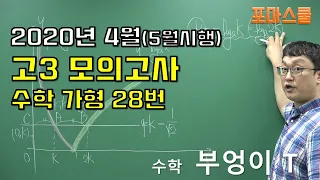 2020년 4월(5월시행) 고3 모의고사 수학 가형 28번