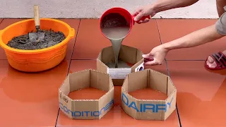 Amazing Ideas From Carton - How To Make Beautiful Flower Pots From Cement And Carton