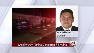 Accidente en Chalco deja dos muertos y cinco heridos