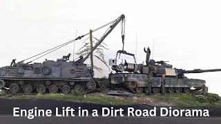 Engine Lift in a Dirt Road Diorama