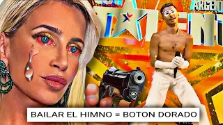 BOTON DORADO POR BAILAR EL HIMNO... Got Talent Argentina es un chiste