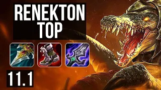 RENEKTON vs JAX (TOP) | 11/1/4, Rank 6 Renekton, Legendary, 400+ games | NA Grandmaster | v11.1