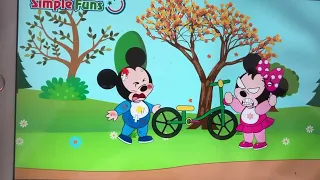 The Mickey children both want to ride the bike