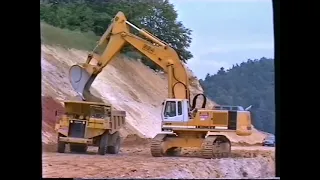 Werksfilmklassiker: Liebherr R 954, 964, 984 , Faun K40.5 Fa. Rädlinger beim Ausbau der A9, 1995.