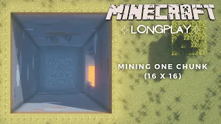 Minecraft Relaxing Longplay - Mining One Chunk (16 x 16) to Bedrock, Hardcore 1.18 (No Commentary)