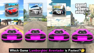 Lamborghini Aventador Top Speed in Ultimate Car Driving , 3D Driving Class, Car Parking & GTA 5