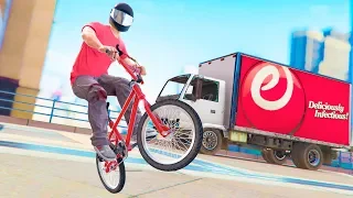 ШАЛЬНЫЕ ТРЮКИ НА BMX В ГТА 5 - GTA 5 ТРЮКИ