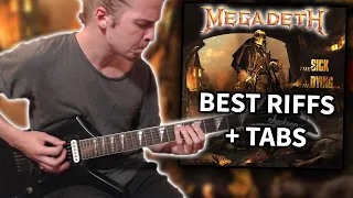 The BEST Riffs on "The Sick, the Dying... and the Dead!" album from Megadeth (with tabs on screen)