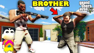 Franklin Saved His TWIN BROTHER'S Life in GTA 5 | SHINCHAN and CHOP
