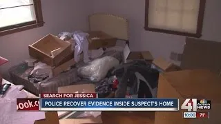 Kansas City police collect evidence at Kylr Yust's grandfather's house