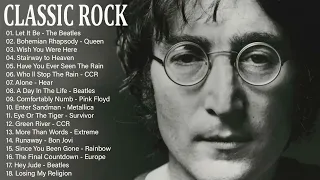 Classic Rock Greatest Hits 70's 80's 90's - The Beatles. Bon Jovi, Pink Floyd, Eagles, Queen Full