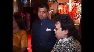 Bappi Lahiri and his wife Chitrani on their son Bappa Lahiri's marriage party.flv