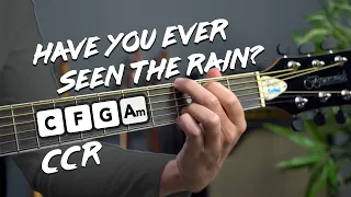 'HAVE YOU EVER SEEN THE RAIN?' Acoustic Guitar Tutorial // CCR John Fogerty