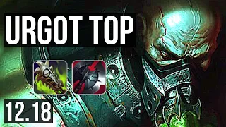 URGOT vs AATROX (TOP) | Rank 3 Urgot, 500+ games, Godlike | EUW Grandmaster | 12.18