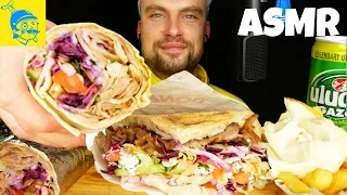 ASMR Turkish fast food: Doner kebab sandwich, Durum, Doner box 🥙😋