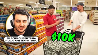 GABE REAGE A $10,000 A CADA DIA QUE SOBREVIVER EM UM SUPERMERCADO