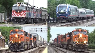 Metra, Amtrak, & BNSF Trains at LaGrange IL