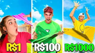 AVIÃO DE 1$, 100$, 1.000$ - DESAFIO DOS ROSA