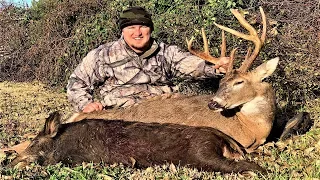 BARNETT CROSSBOW takes BUCK and HOG on same hunt!!