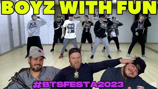 [PRACTICE RECORD] BTS - Boyz With Fun '흥탄소년단’ REACTION #2023BTSFESTA