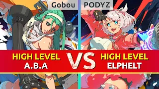 GGST ▰ Gobou (A.B.A) vs PODYZ (Elphelt). High Level Gameplay