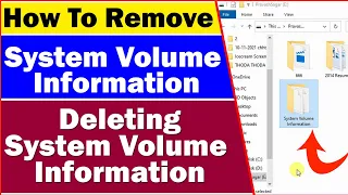 How Ho Remove System Volume Information | How To Delete System Volume Information | Memory Card Usb