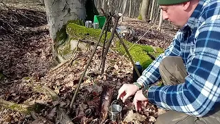 Tea party in the forest , testing the Skif Jock knife .Чаювання в лісі ,тестую ніж Skif Jock.