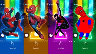 SpiderMan vs SpiderHam vs Miles Morales vs SpooderMan, Tiles Hop Zone