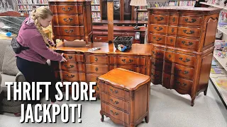 Flipping a THRIFTED French Provincial Furniture Set | Start to Finish Makeover