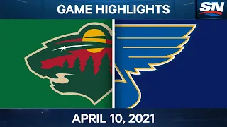 NHL Game Highlights | Wild vs. Blues – Apr. 10, 2021