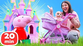 Melhores episódios com a boneca Peppa Pig! Brincadeira infantil com Baby Alive