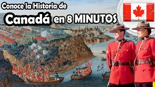 HISTORIA DE CANADÁ EN 8 MINUTOS! | VIKINGOS EN AMERICA DEL NORTE | OCUPACIÓN BRITANICA Y FRANCESA