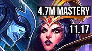 LISSANDRA vs LEBLANC (MID) | 4.7M mastery, 2/0/5, 1400+ games | KR Master | v11.17