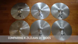 Comparing 6 different K Zildjian 20" ride cymbals