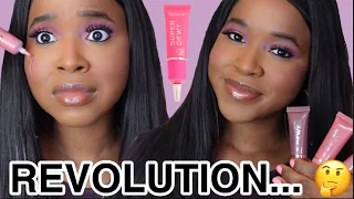 NEW REVOLUTION SUPER DEWY LIQUID BLUSH REVIEW & SWATCHES ON DARK SKIN