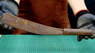 Restoring My Grandfather's traditional Machete with New Shape | De Useful Hand