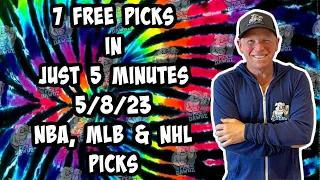 NBA, MLB, NHL  Best Bets for Today Picks & Predictions Monday 5/8/23 | 7 Picks in 5 Minutes