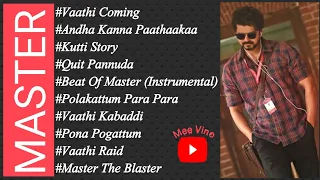 MASTER Movie MP3 Songs | Tamil | JukeBox | Thalapathy Vijay | Anirudh Ravichander | Vijay Sethupathy