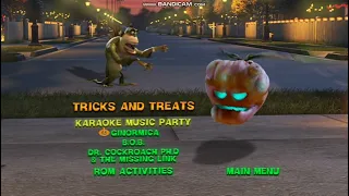 Monsters VS Aliens Mutant Pumpkins From Outer Space DVD Menu Walkthrough