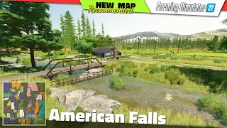 FS22 ★ NEW MAP "American Falls" - Farming Simulator 22 New Map Review 2K60