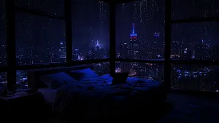 Urban Rain Serenade: Heavy Rain Sounds for a Peaceful Night in the City