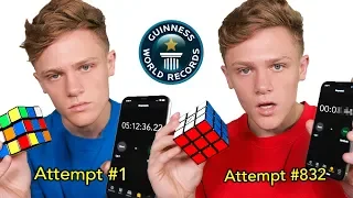 I attempted Rubik's Cube world record with no experience
