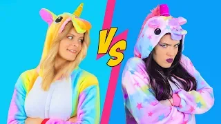 Good Unicorn Makeup vs Bad Unicorn Makeup Challenge / 8 DIY Amazing Unicorn Makeup Ideas