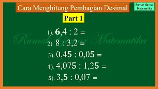 CARA MUDAH MENGHITUNG PEMBAGIAN DESIMAL #pembagiandesimal #desimal