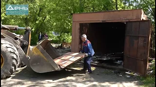 Незаконно построенные гаражи сносят в Сормовском районе Нижнего Новгорода