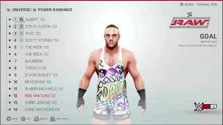 WWE 2K19 Ruthless Aggression universe mode roster